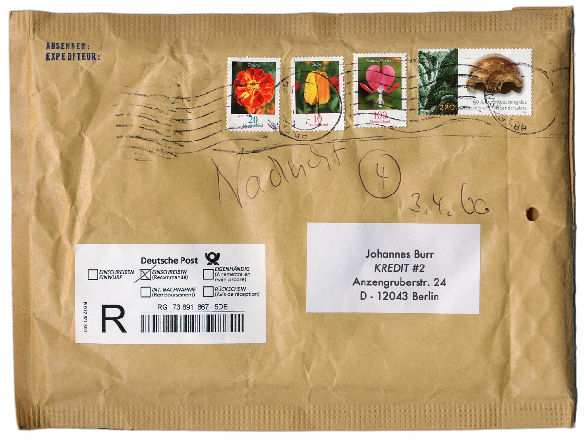 Abbildung: Versandtasche für Kettenfilm-Videokassetten